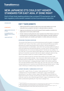 NEW JAPANESE ETS COULD SET HIGHER STANDARD FOR EAST ASIA, IF DONE RIGHT
